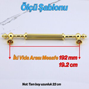 Mobilya Çekmece Mutfak Dolabı Dolap Kulpları Kulbu Kulpu Altın Gold Metal Kulp 192 Mm- 19.2 Cm