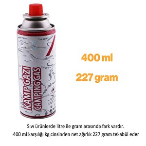 Kamp Gazı Yedek Kartuşu Çakmaklı Pürmüz 227 Gram Piknik Kamp Mangal Mutfak Ateş Tutuşturucu 2+1 Set