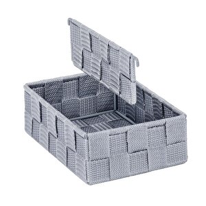 2 Bölmeli, Mutfak Düzenleyici Sepet Gri 13 X 6 X 18 Cm