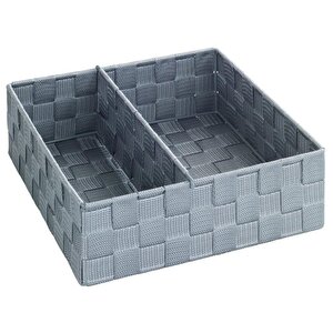 2 Bölmeli, Mutfak Düzenleyici Sepet Gri 26x 9 X 26 Cm