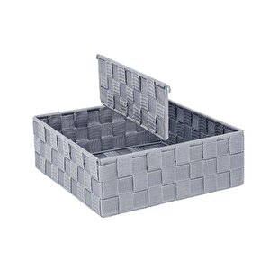 2 Bölmeli, Mutfak Düzenleyici Sepet Gri 26x 9 X 26 Cm
