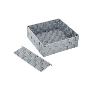 2 Bölmeli, Mutfak Düzenleyici Sepet Gri 26x 9 X 26 Cm