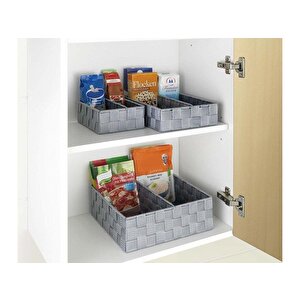 Saban 2 Bölmeli, Mutfak Düzenleyici Sepet Gri 26x 9 X 26 Cm