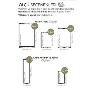 Atlas 02 Kırmızı Mutfak Halısı Yıkanabilir Halı Kaymaz Taban Afgan Halısı Salon Halısı 150x230 cm