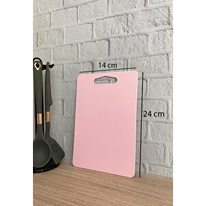 Kesme Tahtası Plastik Pembe 14x24 Cm