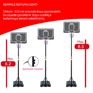 VOİT AYAKLI BASKETBOL POTASI YÜKSEKLİK AYARLI 002E
