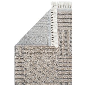 Cool Halı Jerry 05 Bej Halı Bukle Oturma Odası Salon Halısı Yumuşak Antre Koridor Kesme Halı Yolluk