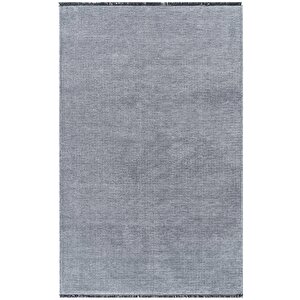 Solid 01 Grey Gri Yumuşak Dokulu Makinede Yıkanabilir Kaymaz Tabanlı İnce Halı 160x230 cm