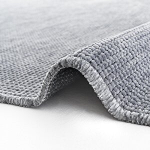 Cool Halı Solid 01 Grey Gri Yumuşak Dokulu Makinede Yıkanabilir Kaymaz Tabanlı İnce Halı