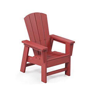 Kırmızı Çocuk Adirondack Sandalye, Yıkanabilir Koltuk, Dış Mekan Çocuk Mobilya, Kreş, Anaokulu Kırmızı 05