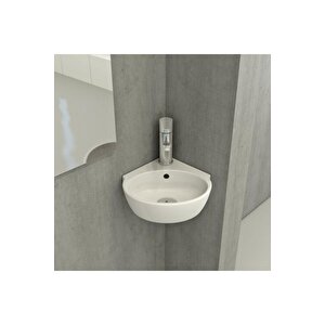 Mini Köşe Lavabo 30 Cm - Parlak Beyaz 1392-001-0126
