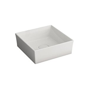 Vessel Kare Lavabo 38x38cm Parlak Beyaz, 1173-001-0125