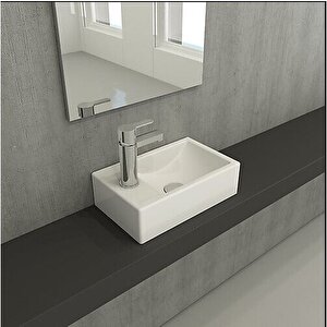 Milano Dar Sol Lavabo Parlak Beyaz 1418-001-0126