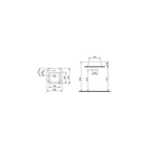 Firenze Çanak Lavabo 50x42 Cm Parlak Beyaz 1074-001-0126