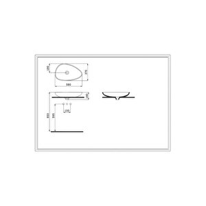 Etna Tezgah Üstü Lavabo 58 Cm Mat Siyah 1114-004-0125
