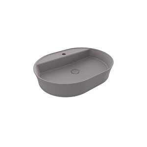 Sottile Slim 60 Cm Oval Mat Gri Tezgah Üstü Lavabo 1600-006-0126