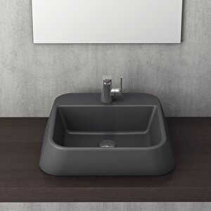 Firenze Batarya Banklı Çanak Lavabo Mat Antrasit 1074-020-0126