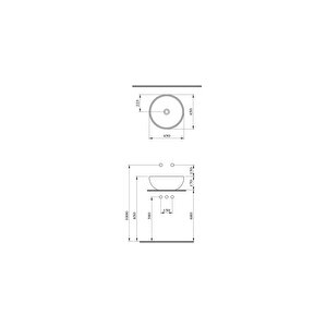 Venezia Çanak Lavabo 45 Cm Parlak Beyaz 1119-001-0125