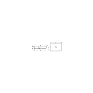 Sottile Slim Tezgahüstü Lavabo 55x38 Beyaz 1476-001-0125