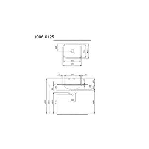 Scala Tezgahaltı Lavabo 55 Cm Mat Beyaz 1006-002-0125