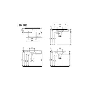 Taormina Pro Etajerli Lavabo 66 Cm 1007-001-0126