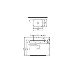 Scala Tezgahaltı Lavabo 55 Cm Mat Yasemin 1006-007-0125