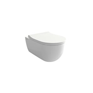 V-tondo Rimless Asma Klozet Beyaz 1416-001-0128 Kapak Dahil