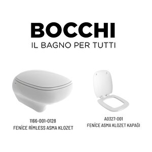 Fenice Rimless Asma Klozet 1166-001-0128, Bocchi Yavaş Kapak A0327-001