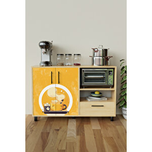 Yellow Design "arvien" Kahve Köşesi Mutfak Dolabı Akçaağaç