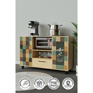 Nostalgic Design "robusta" Kahve Köşesi Mutfak Dolabı Akçaağaç