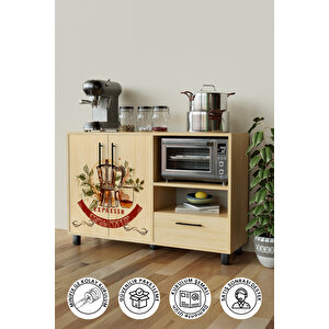 Brew Design "arvien" Kahve Köşesi Mutfak Dolabı Akçaağaç