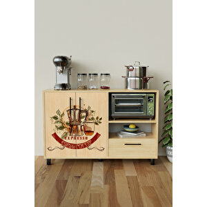 Brew Design "arvien" Kahve Köşesi Mutfak Dolabı Akçaağaç