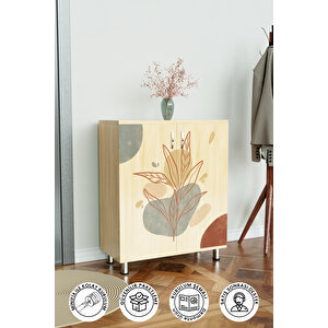 Minimal Leaf 4 Raflı Ayakkabılık Antre Hol Çok Amaçlı Ayakkabı Dolabı