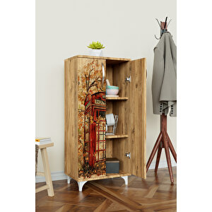 Phone Box 3 Raflı Çok Amaçlı Dolap Mutfak Salon Banyo Ofis Salon Dolabı