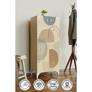 Soft Design 3 Raflı Çok Amaçlı Dolap Mutfak Salon Banyo Ofis Salon Dolabı