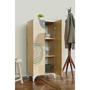 Soft Design 3 Raflı Çok Amaçlı Dolap Mutfak Salon Banyo Ofis Salon Dolabı