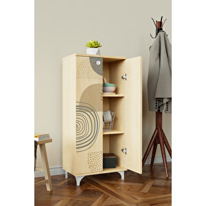 Soft Design 3 Raflı Çok Amaçlı Dolap Mutfak Salon Banyo Ofis Salon Dolabı