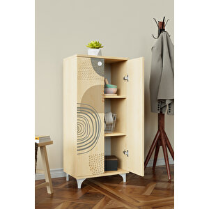 Soft Design 3 Raflı Çok Amaçlı Dolap Mutfak Salon Banyo Ofis Salon Dolabı
