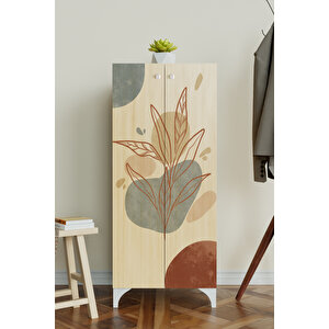 Minimal Leaf 3 Raflı Çok Amaçlı Dolap Mutfak Salon Banyo Ofis Salon Dolabı