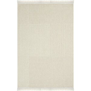 Hasır 622 Krem Halı İnce Mutfak Halısı Yazlık Halı Kilim Kesme Halı Yolluk Antre Hol Koridor Halısı 100x250 cm