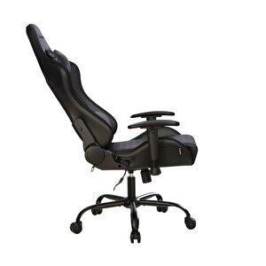 Adore Gaming Prime-x Pofesyonel Oyuncu - Siyah Suni Deri 69x119.5-130x76 Cm