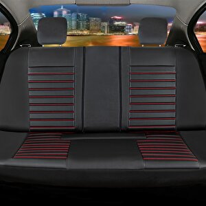 Volkswagen Jetta Mk 6 2011-2013 Deri Oto Koltuk Kılıfı Ön Arka Set Giydirme Model Siyah Kırmızı Original Model