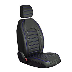 Tofaş Kartal Sl Deri Oto Koltuk Kılıfı Ön Arka Set Giydirme Model Siyah Mavi Original Model
