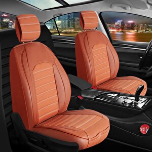 Renault Symbol Deri Oto Koltuk Kılıfı Ön Arka Set Giydirme Model Tarçın Original Model