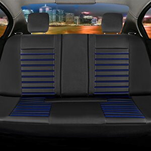 Mitsubishi Carisma Deri Oto Koltuk Kılıfı Ön Arka Set Giydirme Model Siyah Mavi Original Model