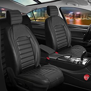 Fiat Linea Mood Deri Oto Koltuk Kılıfı Ön Arka Set Giydirme Model Siyah Original Model