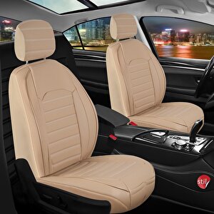 Acura Mdx Deri Oto Koltuk Kılıfı Ön Arka Set Giydirme Model Bej Original Model