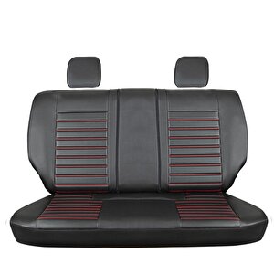 Mazda 929 Deri Oto Koltuk Kılıfı Ön Arka Set Giydirme Model Siyah Kırmızı Original Model