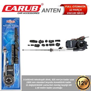 Carub Anten 12v Full Otomatik 12 Parça Nikel Vakum