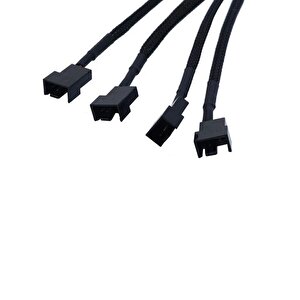 4598 Sata Power To Fan Çevirici 4 Port Y Pin Pwm Çoklayıcı Splitter Fan Kablosu